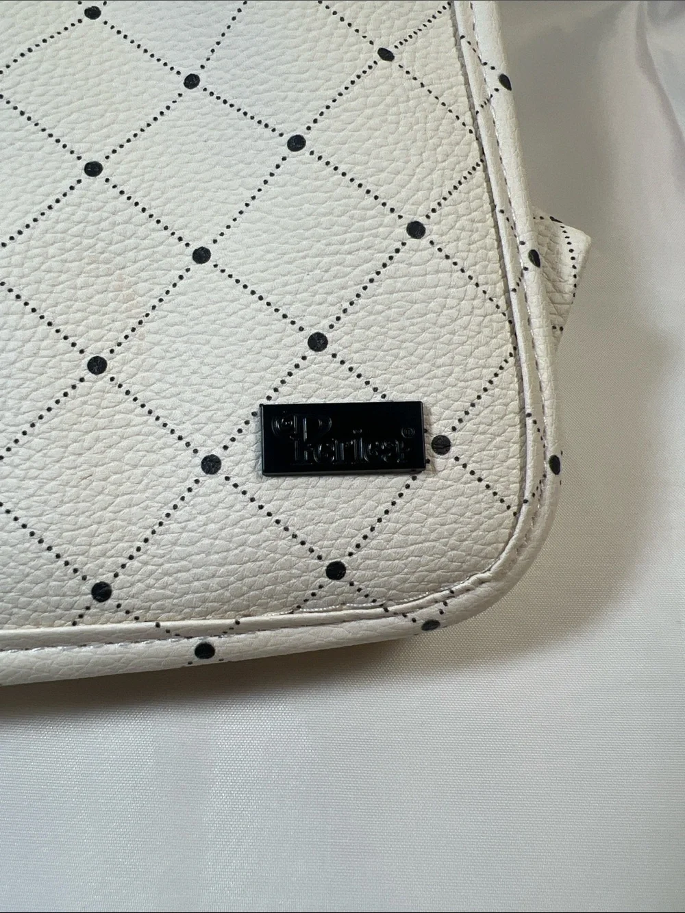 White Quilted Travel Pouch Set - Women Bags